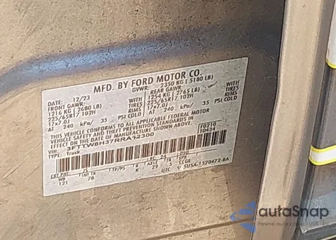 2024 Ford Maverick Xlt from USA, damaged, VIN 3FTTW8H37RRA12300